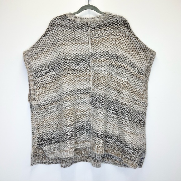 Pure J. Jill Wool Mohair Blend Poncho Vest Size 3X 4X Oversized Boxy Chunky Knit - Picture 6 of 12